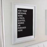 Personalised Any Message Typography Design White Framed Poster - Image 2