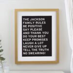 Personalised Any Message Typography Design Oak Framed Poster