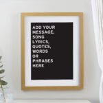 Personalised Any Message Typography Design Oak Framed Poster - Image 4
