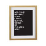 Personalised Any Message Typography Design Oak Framed Poster - Image 5