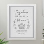 Personalised ‘Together We Make A Home’ White Framed Poster
