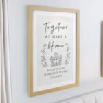 Personalised ‘Together We Make A Home’ Oak Framed Poster - Image 2