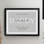 Personalised Any Message Black Framed Poster