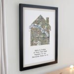 Personalised Present Day Map Home Design Black Framed Poster - Image 2