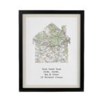 Personalised Present Day Map Home Design Black Framed Poster - Image 3