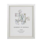 Personalised Present Day Map Puzzle Piece Design White Framed Poster - Image 3