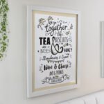Personalised ‘We Go Together Like…’ White Framed Poster - Image 2