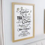 Personalised ‘We Go Together Like…’ Oak Framed Poster - Image 2