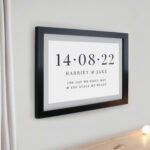 Personalised Special Date Heart Motif Black Framed Poster - Image 2