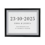 Personalised Special Date Heart Motif Black Framed Poster - Image 3