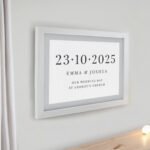Personalised Special Date Heart Motif White Framed Poster - Image 2