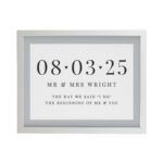 Personalised Special Date Heart Motif White Framed Poster - Image 3