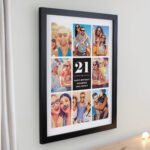 Personalised Big Number Multi Photo Upload Black Framed Poster - Image 2