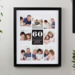 Personalised Big Number Multi Photo Upload Black Framed Poster - Image 3