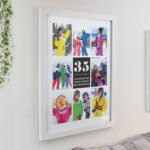 Personalised Big Number Multi Photo Upload White Framed Poster - Image 2