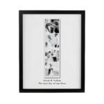 Personalised Any Message Photo Upload Strip Design Black Framed Poster - Image 3