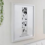 Personalised Any Message Photo Upload Strip Design White Framed Poster - Image 2