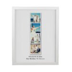 Personalised Any Message Photo Upload Strip Design White Framed Poster - Image 3