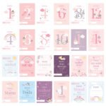 Personalised Fairy Princess Design Baby Milestone Cards (24 Pack) - Image 2