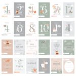 Personalised Woodland Animals Design Baby Milestone Cards (24 Pack) - Image 2