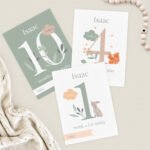 Personalised Woodland Animals Design Baby Milestone Cards (24 Pack) - Image 6