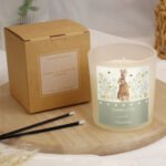 Personalised Spring Bunny Design Scented Frosted Glass Jar Candle - Image 2