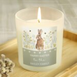 Personalised Spring Bunny Design Scented Frosted Glass Jar Candle - Image 4