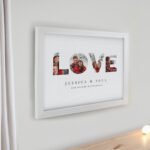 Personalised ‘LOVE’ Couples Photo Upload White Framed Poster - Image 2
