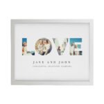 Personalised ‘LOVE’ Couples Photo Upload White Framed Poster - Image 3