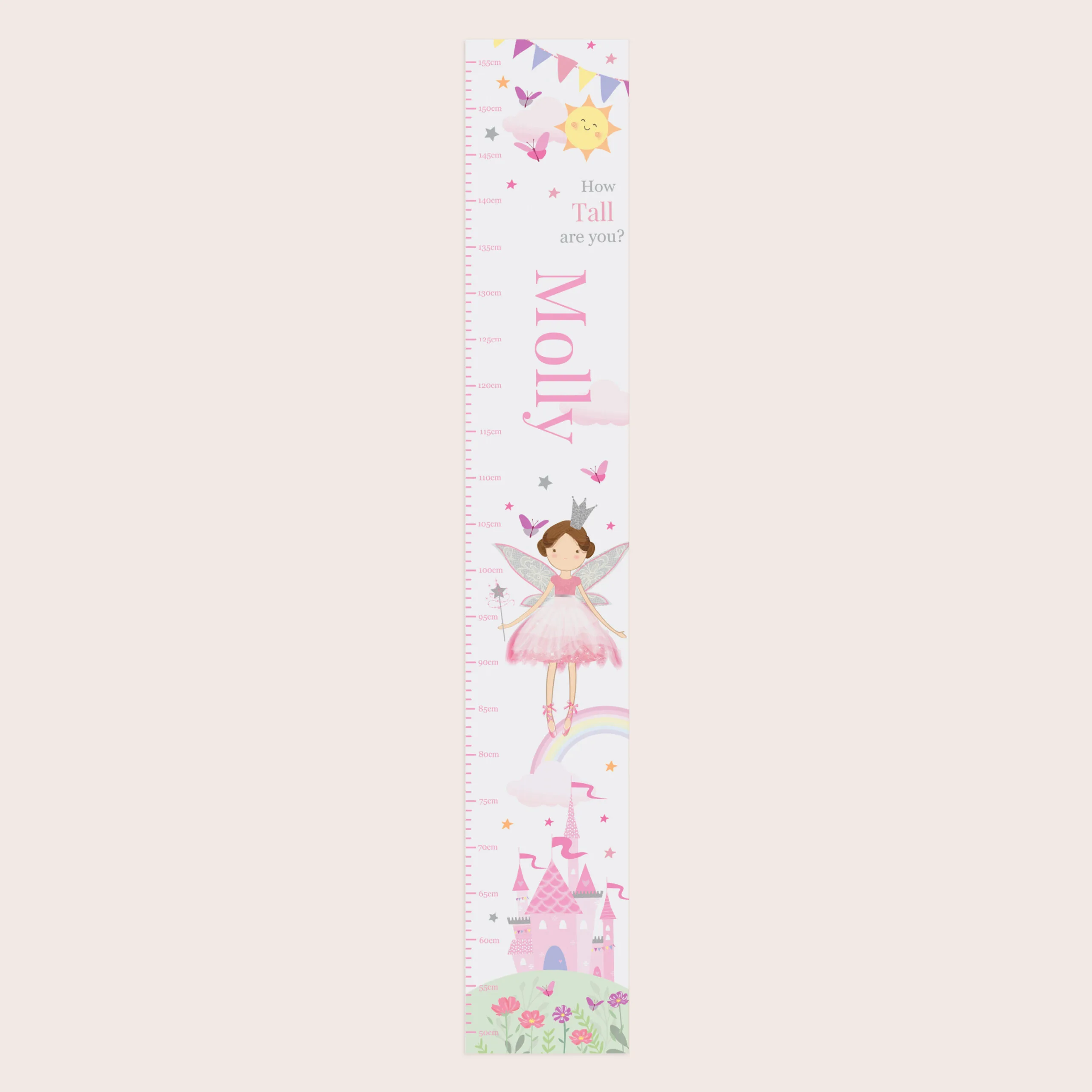 Interior design Personalised Children's Fairy Princess Design Height Chart - Image 1
