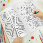 Personalised Children's Princess & Unicorn Colouring Book and Activities - Image 4