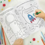 Personalised Children's Space Themed Colouring Book and Activities - Image 5