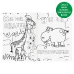 Personalised Children's Zoo 'Animal Alphabet' Colouring Book - Image 6