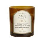 Personalised Any Message Memorial Scented Amber Glass Jar Candle - Image 7