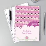 Personalised Miss Owl Teachers A5 Notebook