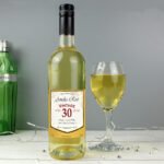 Personalised Vintage Age Label Bottle of White Wine