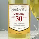 Personalised Vintage Age Label Bottle of White Wine - Image 2