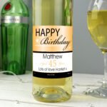 Personalised 'Happy Birthday' Bottle of White Wine - Image 3