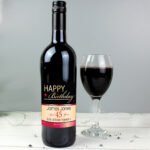 Personalised 'Happy Birthday' Bottle of Red Wine