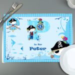 Personalised Children's Pirate Themed Placemat