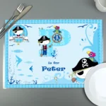 Personalised Children's Pirate Themed Placemat