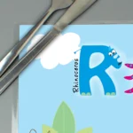 Personalised Children's Blue Animal Alphabet Design Placemat - Image 2