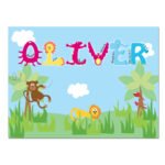 Personalised Children's Blue Animal Alphabet Design Placemat - Image 4
