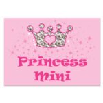 Personalised Pink 'Princess' Design Pet Bowl Mat - Image 2