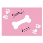 Personalised Pink Paw Print Design Dog Pet Bowl Mat - Image 3