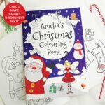 Personalised Santa & Fairy Christmas Colouring Book - Image 2