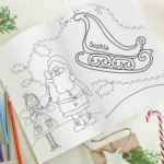 Personalised Santa & Fairy Christmas Colouring Book - Image 3