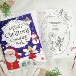 Personalised Santa & Fairy Christmas Colouring Book - Image 4