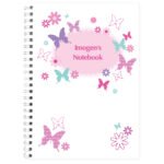 Personalised Butterflies & Flowers Design A5 Notebook - Image 3
