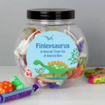 Personalised Children's Dinosaur Design Sweet Jar